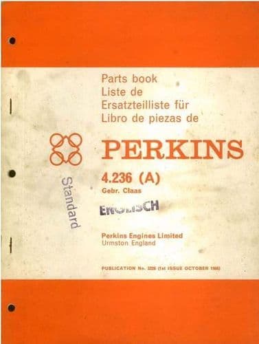 Perkins Diesel Engine 4.236 Parts Manual