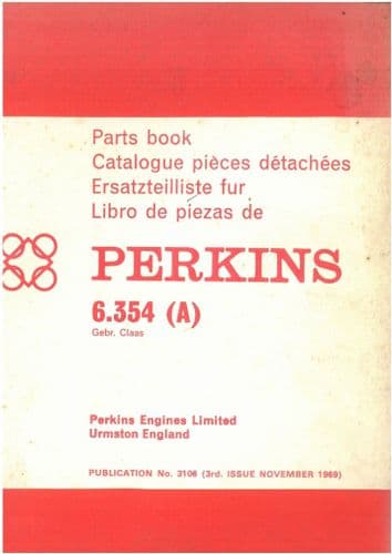 Perkins Diesel Engine 6.354 (A) Claas Parts Manual