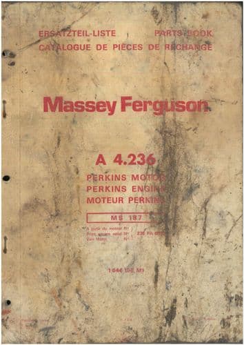 Perkins Diesel Engine  A4.236 Parts Manual - ORIGINAL