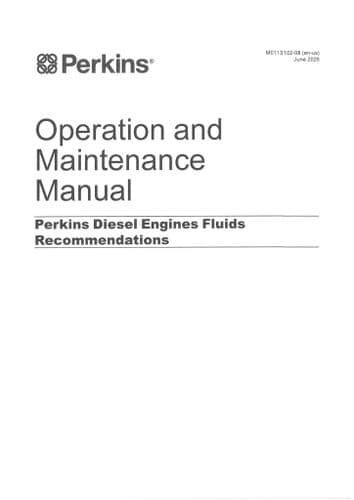 Perkins Diesel Engine Fluids Recommendations Operators Manual
