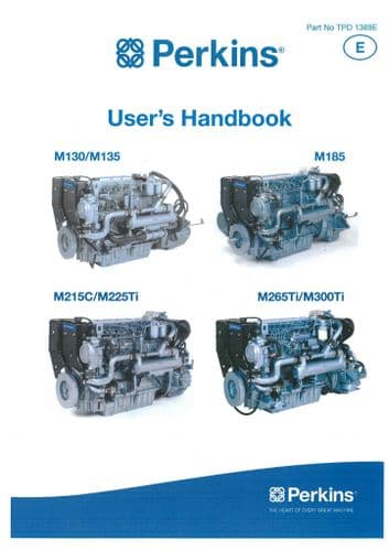 Perkins Diesel Engine M130 M135 M185 M215C M225Ti M265Ti M300Ti Operators Manual