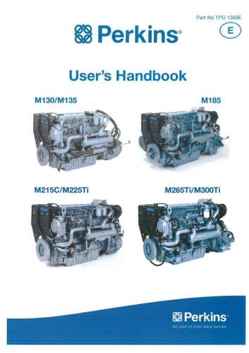 Perkins Diesel Engine M130 M135 M185 M215C M225Ti M265Ti M300Ti Operators Manual