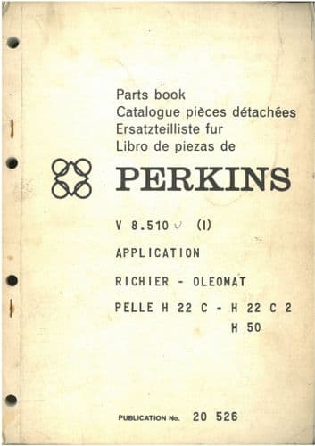 Perkins Diesel Engine V8.510 Parts Manual