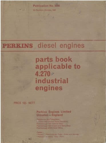 Perkins Diesel Engines 4.270 Industrial Engines Parts Manuals
