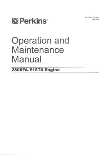 Perkins Engine 2086FA-E18TA Operators Manual