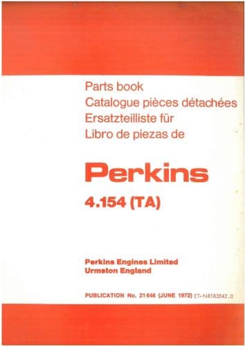 Perkins Engine 4.154 (TA) Parts Manual