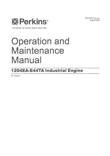 Perkins Industrial Engine 1204EA-E44TA Operators Manual
