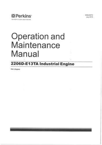 Perkins Industrial Engine 2206D-E13TA Operators Manual PK3