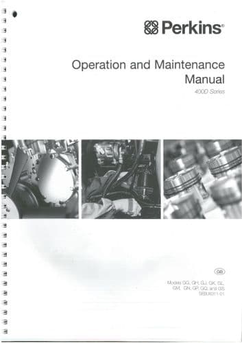 Perkins Industrial Engine 400D - 402D 403D 404D GG GH GJ GK GL GM GN GP GQ GS Operators Manual
