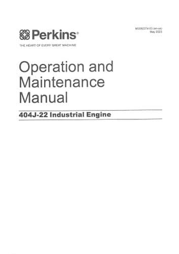 Perkins Industrial Engine 404J-22 Operators Manual