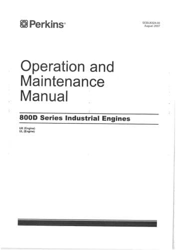 Perkins Industrial Engine 80D Series Operators Manual UK UL
