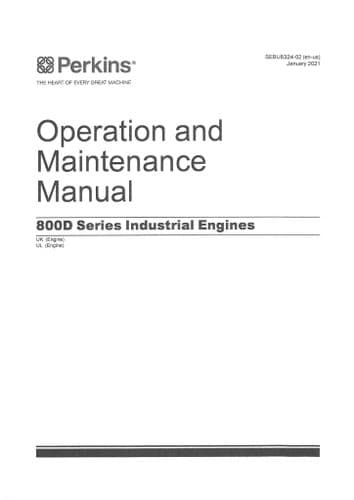 Perkins Industrial Engines 800D UK UL Operators Manual