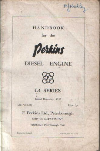 Perkins L4 Diesel Engine Operators Manual