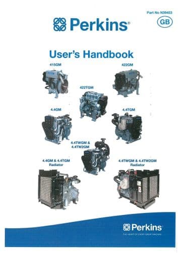 Perkins Marine Diesel Engine 415GM 422GM 422TGM 4.4GM 4.4TGM 4.4TWGM 4.4TW2GM Operators Manual