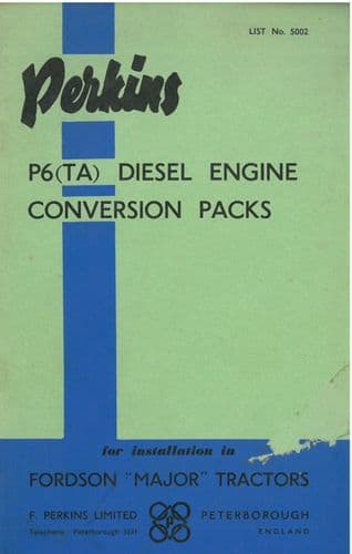 Perkins P6 (TA) Diesel Engine Conversion Packs for Installation in Fordson Major Tractors