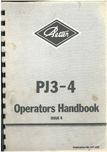 Petter Engine PJ3 & PJ4 Operators Manual