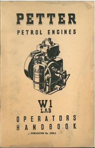 Petter Petrol Engine W1 LAB Operators Manual with Parts List