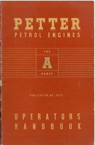 Petter Petrol Engines The A Range Operators Manual With Parts List