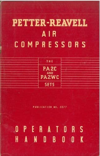 Petter Reavell Air Compressor PA2C & PA2WC Operators Manual