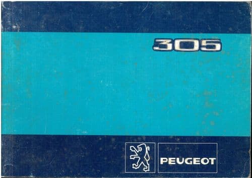 Peugeot 305 Operators Manual - ORIGINAL