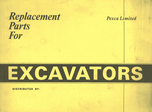 Pexca Excavator Parts Manual