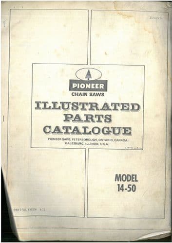 Pioneer Chainsaw Model 14-50 Parts Manual