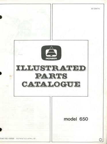 Pioneer Chainsaw Model 650 Parts Manual