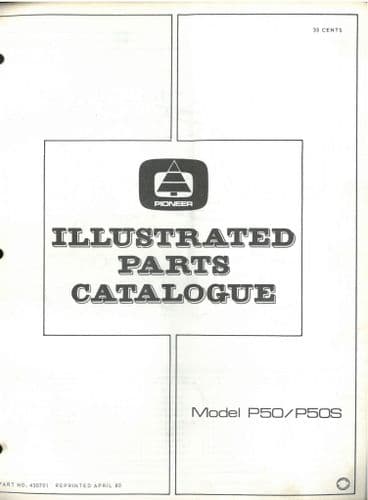 Pioneer Chainsaw Model P50 & P50S Parts Manual