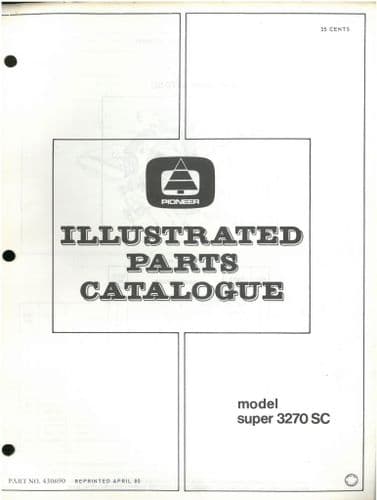 Pioneer Chainsaw Model Super 3270SC Parts Manual