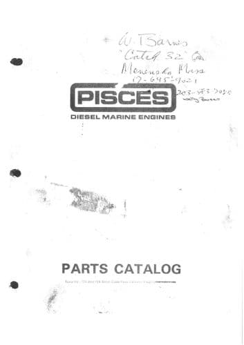 Pisces Diesel Marine Engine Parts Manual