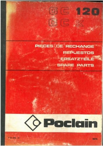 Poclain Crawler Excavator GC120 & GCK Parts Manual - GC 120