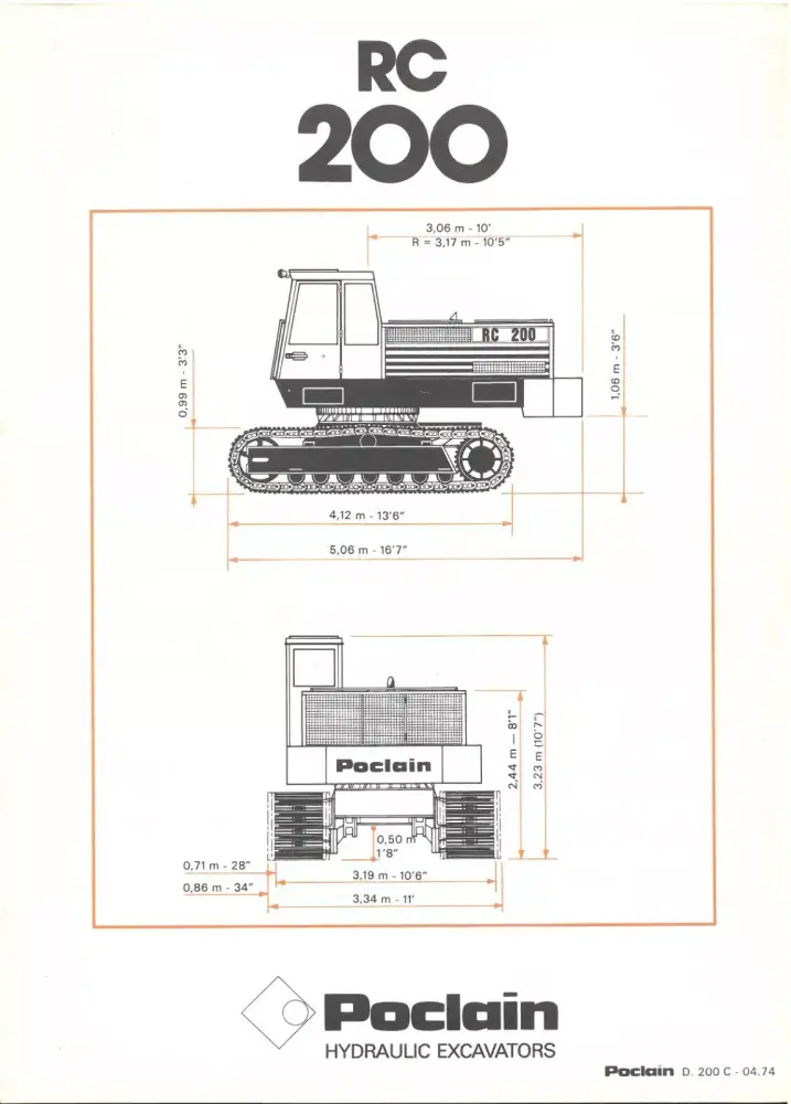 Poclain Crawler Excavator RC200 Brochure