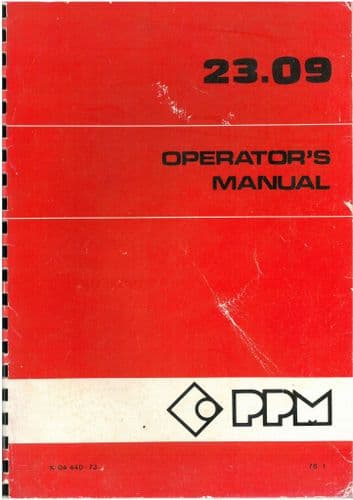 Poclain PPM Crane 23.09 Operators Manual