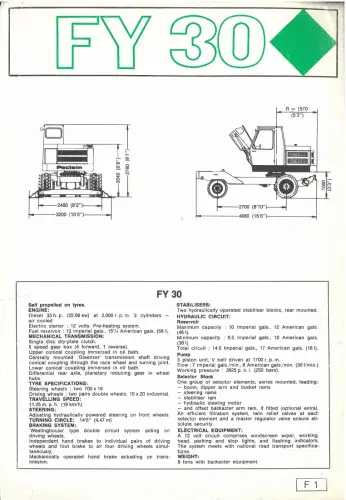 Poclain Wheeled Excavator FY30 Brochure