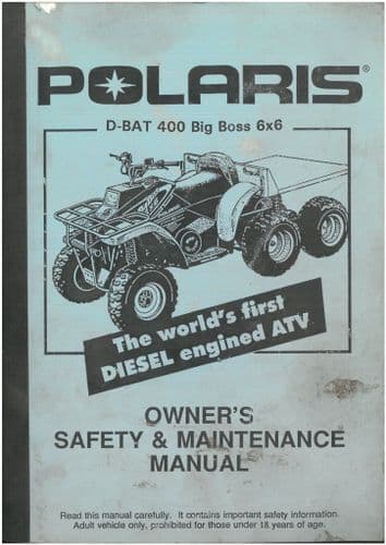 Polaris ATV D-BAT 400 Big Boss 6x6 Operators Manual
