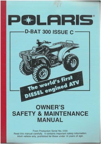 Polaris  ATV D-BAT300 Issue C Operators Manual