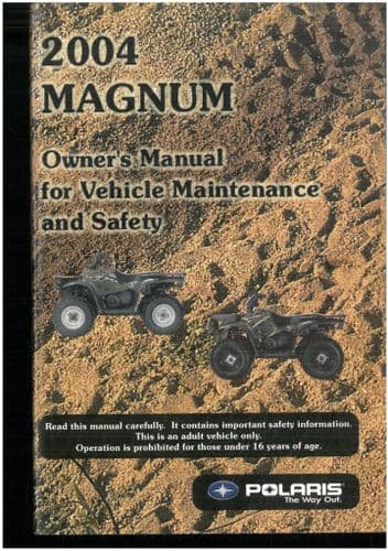Polaris  ATV Magnum 330 Operators Manual 2004