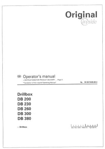 Pottinger Drillbox DB200 DB230 DB260 DB300 DB380 Operators Manual