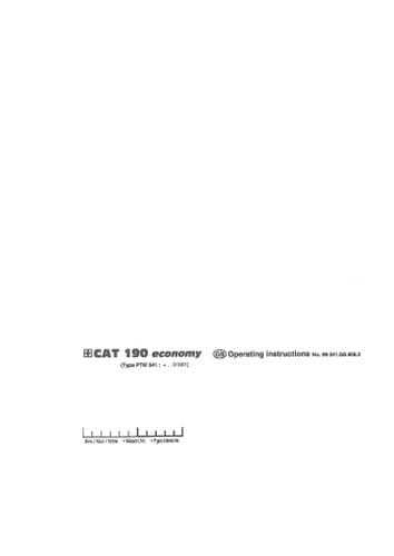 Pottinger Drum Mower CAT 190 Economy Operators Manual
