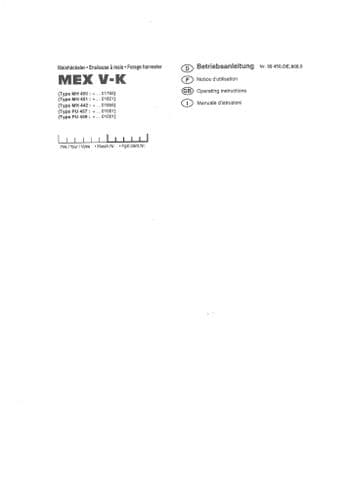 Pottinger Forage Harvester MEX K-V Operaotrs Manual