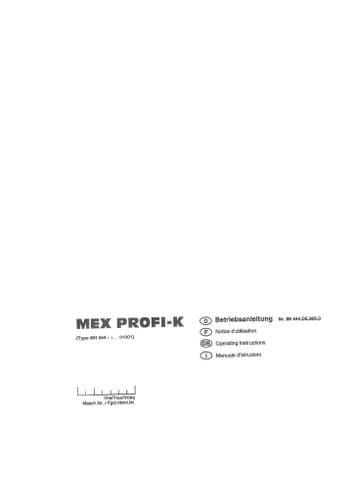 Pottinger Forage Harvester MEX Profi -K Operators Manual