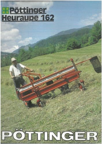 Pottinger Heuraupe 162 Hay Maker Rake Turner Tedder Brochure