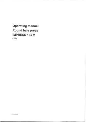 Pottinger Loader Wagon Boss LT Type 517 Operators Manual
