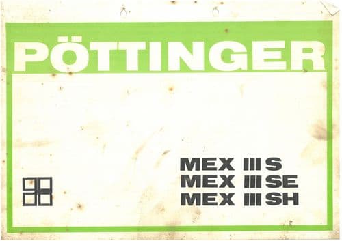 Pottinger MEX III S SE SH Operators and Parts Manual