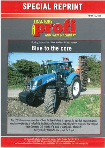Profi Farm Machinery Magazine January 2011 - New Holland T7.210 