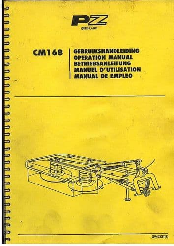 PZ Greenland Mower CM168 Operators Manual