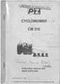 PZ Zweegers CM215 Cyclomower Mower Operators & Parts Manual - ORIGINAL