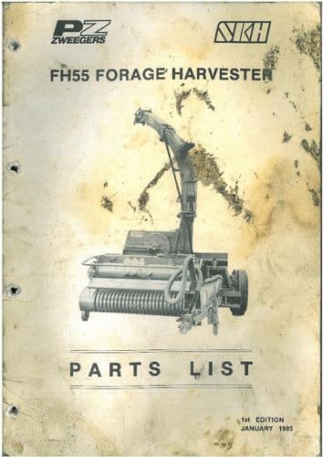 PZ Zweegers FH55 Forager Forage Harvester Parts Manual - FH 55