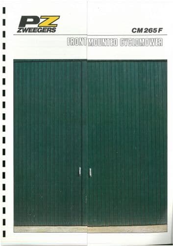 PZ Zweegers Front Mounted Cyclomower CM265F Brochure - CM 265 F