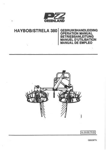 PZ Zweegers Haybob Strela 380 Operators Manual